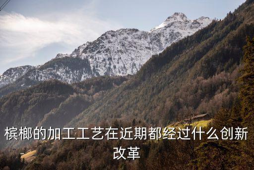 檳榔的加工工藝在近期都經(jīng)過什么創(chuàng)新改革