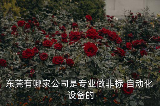 東莞有哪家公司是專業(yè)做非標(biāo) 自動(dòng)化 設(shè)備的