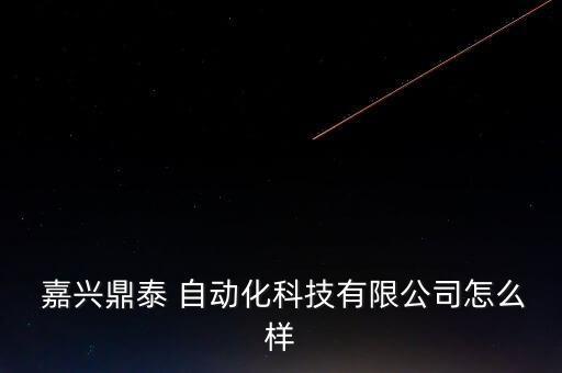  嘉興鼎泰 自動(dòng)化科技有限公司怎么樣