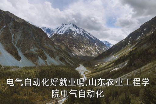 農(nóng)業(yè)電氣自動化好就業(yè)嗎,山東農(nóng)業(yè)工程學院電氣自動化
