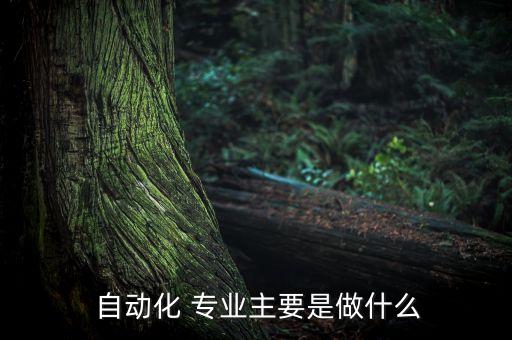  自動(dòng)化 專業(yè)主要是做什么