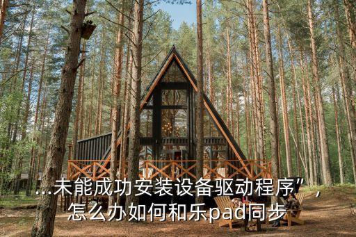 ...未能成功安裝設(shè)備驅(qū)動(dòng)程序”,怎么辦如何和樂(lè)pad同步