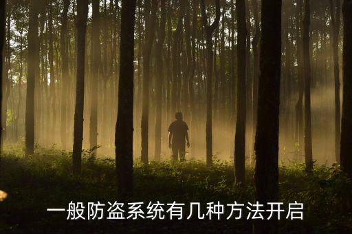 一般防盜系統(tǒng)有幾種方法開啟