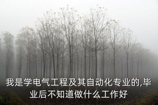 我是學(xué)電氣工程及其自動(dòng)化專業(yè)的,畢業(yè)后不知道做什么工作好