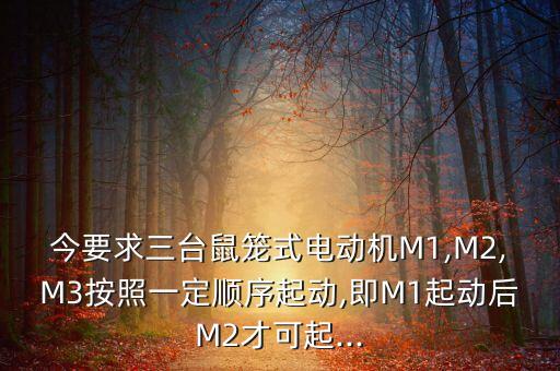 今要求三臺(tái)鼠籠式電動(dòng)機(jī)M1,M2,M3按照一定順序起動(dòng),即M1起動(dòng)后M2才可起...