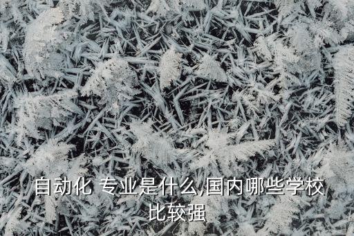  自動化 專業(yè)是什么,國內(nèi)哪些學(xué)校比較強(qiáng)