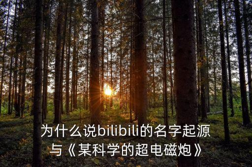 為什么說bilibili的名字起源與《某科學(xué)的超電磁炮》