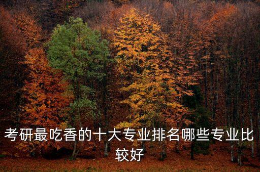 考研最吃香的十大專業(yè)排名哪些專業(yè)比較好
