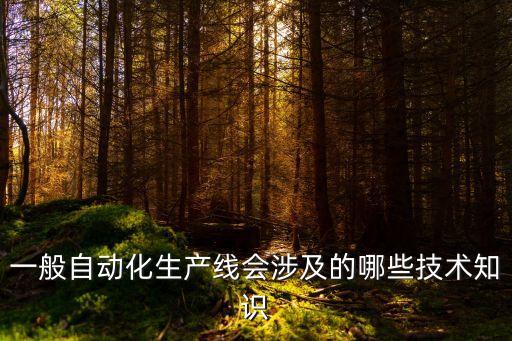 一般自動化生產(chǎn)線會涉及的哪些技術(shù)知識