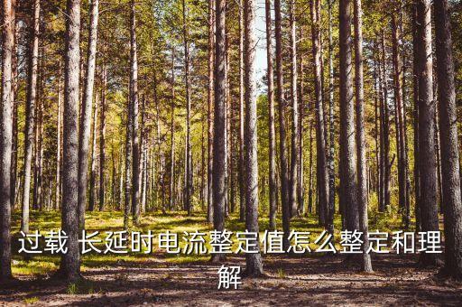 過載 長延時電流整定值怎么整定和理解