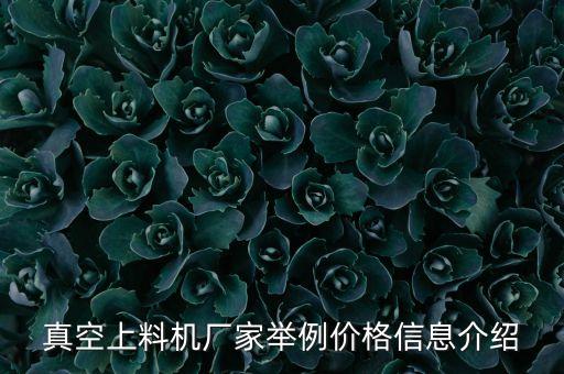 真空上料機(jī)廠家舉例價(jià)格信息介紹