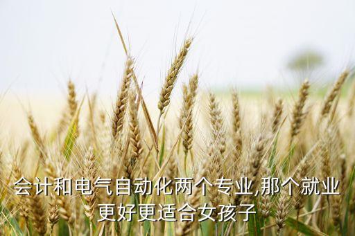 會(huì)計(jì)和電氣自動(dòng)化兩個(gè)專業(yè),那個(gè)就業(yè)更好更適合女孩子