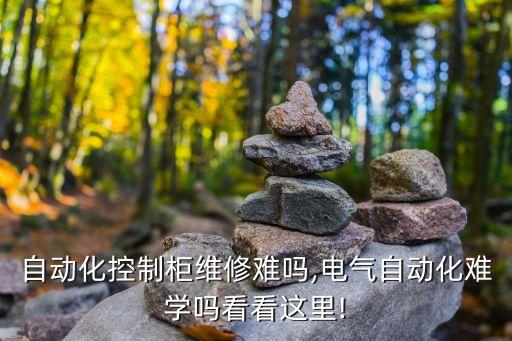 電氣自動化控制柜維修難嗎,電氣自動化難學(xué)嗎?看看這里!