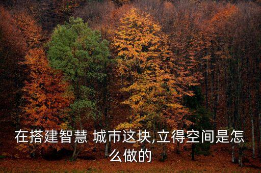在搭建智慧 城市這塊,立得空間是怎么做的