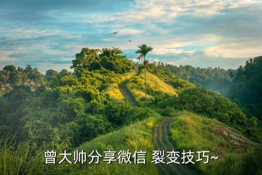 曾大帥分享微信 裂變技巧~