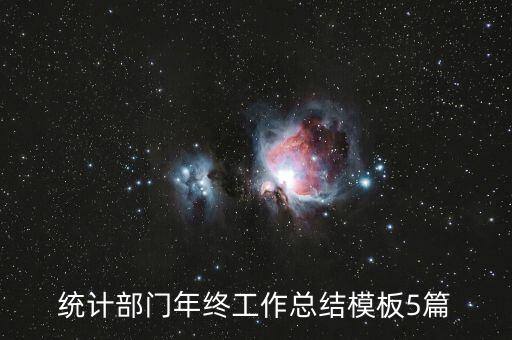 統(tǒng)計部門年終工作總結(jié)模板5篇