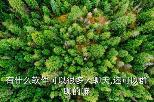 有什么軟件可以很多人聊天,還可以群聊的嘛