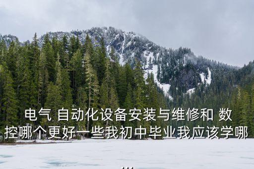  電氣 自動化設(shè)備安裝與維修和 數(shù)控哪個更好一些我初中畢業(yè)我應(yīng)該學(xué)哪...