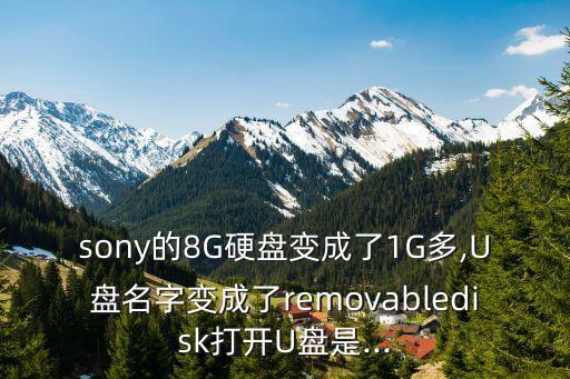 sony的8G硬盤變成了1G多,U盤名字變成了removabledisk打開U盤是...
