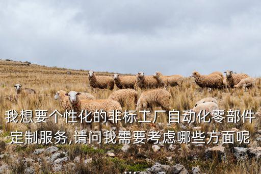 我想要個性化的非標(biāo)工廠自動化零部件定制服務(wù),請問我需要考慮哪些方面呢...