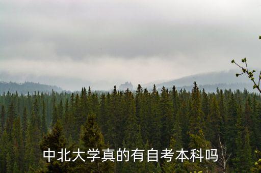 中北大學真的有自考本科嗎
