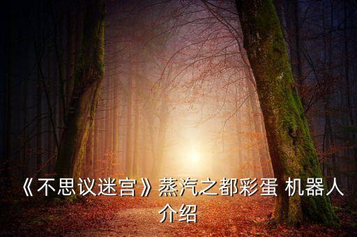 《不思議迷宮》蒸汽之都彩蛋 機(jī)器人介紹
