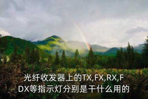 光纖收發(fā)器上的TX,FX,RX,FDX等指示燈分別是干什么用的