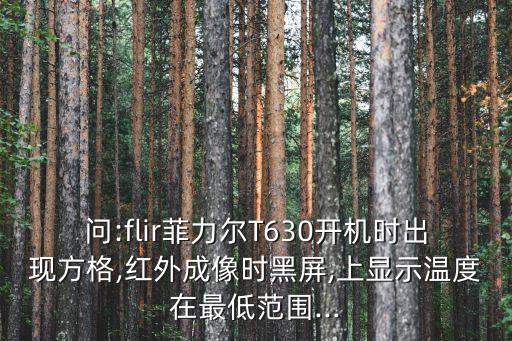 問:flir菲力爾T630開機時出現(xiàn)方格,紅外成像時黑屏,上顯示溫度在最低范圍...