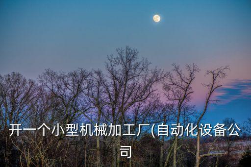 自動化專業(yè)自己開公司,怎么開自動化公司賺錢?