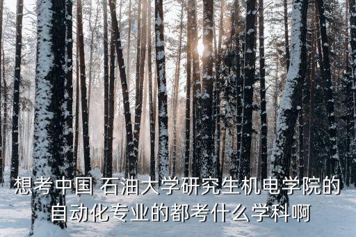 想考中國(guó) 石油大學(xué)研究生機(jī)電學(xué)院的 自動(dòng)化專(zhuān)業(yè)的都考什么學(xué)科啊