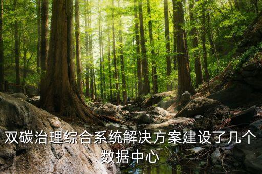雙碳治理綜合系統(tǒng)解決方案建設(shè)了幾個(gè)數(shù)據(jù)中心