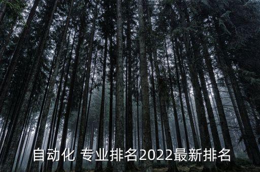  自動化 專業(yè)排名2022最新排名