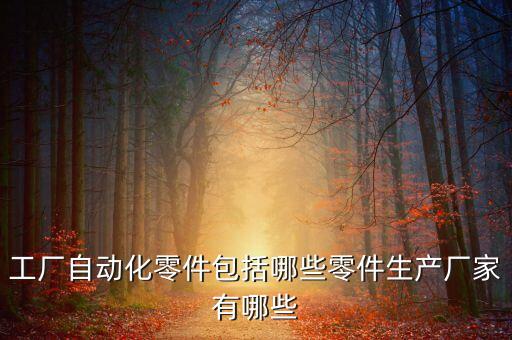 自動(dòng)化設(shè)備控制部件,電氣自動(dòng)化設(shè)備需要哪些零件件?