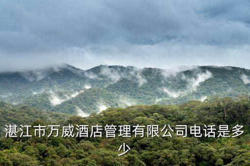 湛江市萬威酒店管理有限公司電話是多少