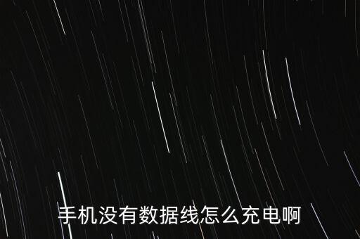 手機沒有數(shù)據(jù)線怎么充電啊