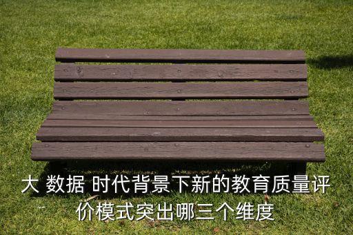 大 數(shù)據(jù) 時代背景下新的教育質(zhì)量評價模式突出哪三個維度