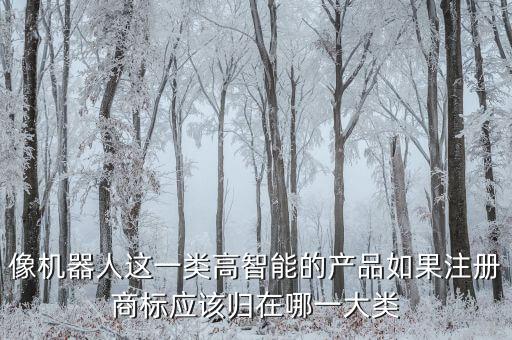 像機(jī)器人這一類高智能的產(chǎn)品如果注冊(cè)商標(biāo)應(yīng)該歸在哪一大類