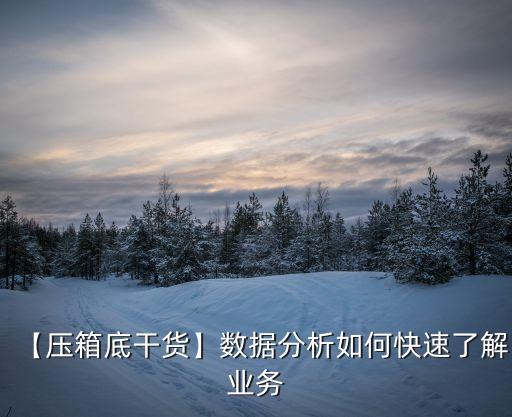 【壓箱底干貨】數(shù)據(jù)分析如何快速了解業(yè)務(wù)