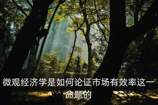 市場效率,什么是完全競爭市場效率?