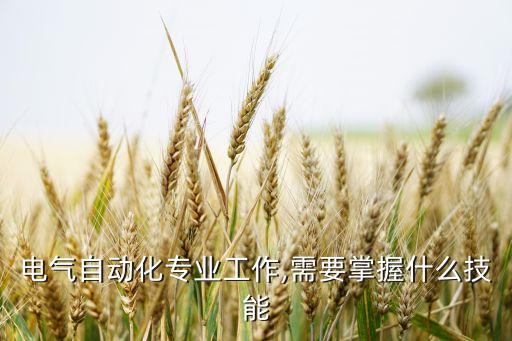 電氣自動化專業(yè)工作,需要掌握什么技能