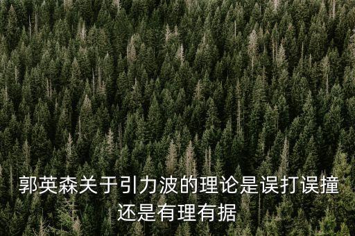  郭英森關(guān)于引力波的理論是誤打誤撞還是有理有據(jù)
