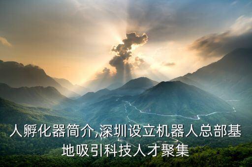 機(jī)器人孵化器簡(jiǎn)介,深圳設(shè)立機(jī)器人總部基地吸引科技人才聚集