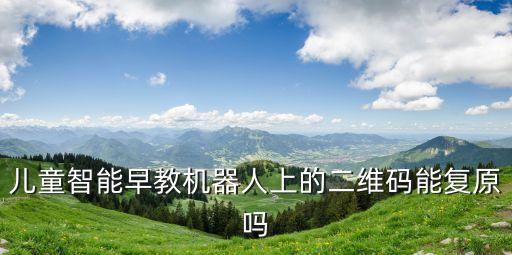 兒童智能早教機(jī)器人上的二維碼能復(fù)原嗎