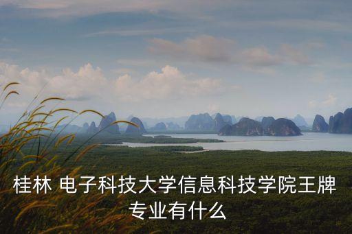 桂林 電子科技大學(xué)信息科技學(xué)院王牌 專業(yè)有什么