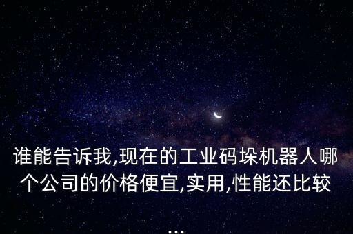 誰能告訴我,現(xiàn)在的工業(yè)碼垛機(jī)器人哪個(gè)公司的價(jià)格便宜,實(shí)用,性能還比較...