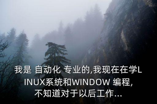我是 自動(dòng)化 專業(yè)的,我現(xiàn)在在學(xué)LINUX系統(tǒng)和WINDOW 編程,不知道對(duì)于以后工作...