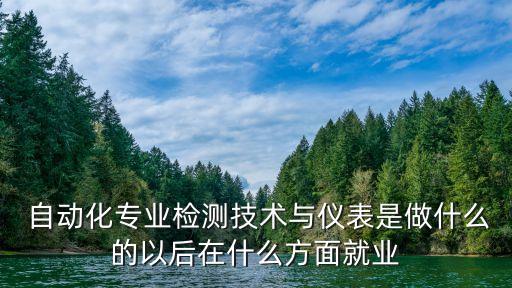  自動(dòng)化專業(yè)檢測(cè)技術(shù)與儀表是做什么的以后在什么方面就業(yè)