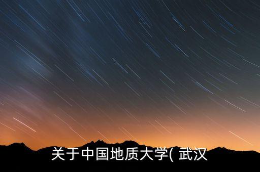 關(guān)于中國(guó)地質(zhì)大學(xué)( 武漢