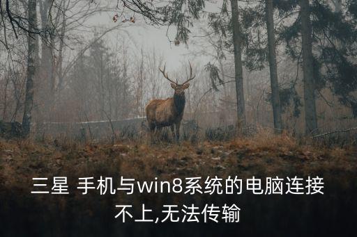 三星 手機與win8系統(tǒng)的電腦連接不上,無法傳輸