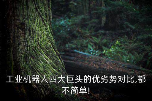 工業(yè)機器人四大巨頭的優(yōu)劣勢對比,都不簡單!
